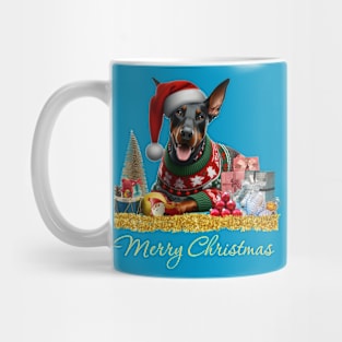 Merry Christmas Doberman Mug